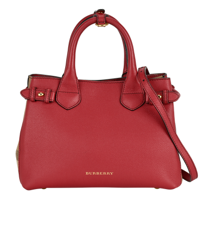 Small Banner, &pound;495, Handbags, Red, Leather, Front view